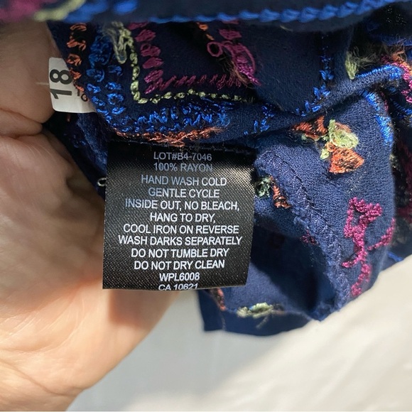 Rock & Roll Fairy Cowgirl Deep Blue Embroidered Western Top medium - Picture 11 of 14